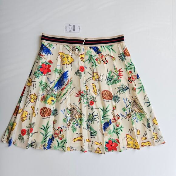 NWT JCrew Hawaiian Island Pleated Skirt Size 4 Petite - Picture 4 of 12